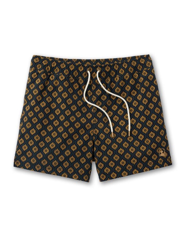 The Ventura Volley Short - Oro Gardenia Print