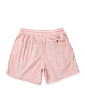 Dandy Del Mar's The Gaucho Shorts in Mauve are comfy terry cloth shorts with an elastic waistband and a buttoned back pocket, ideal for pairing with a breezy gaucho shirt to channel your inner equatorial cowboy.