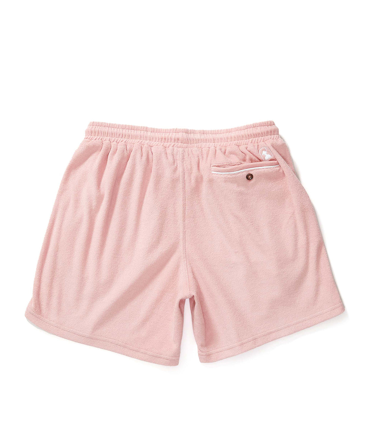 Dandy Del Mar's The Gaucho Shorts in Mauve are comfy terry cloth shorts with an elastic waistband and a buttoned back pocket, ideal for pairing with a breezy gaucho shirt to channel your inner equatorial cowboy.